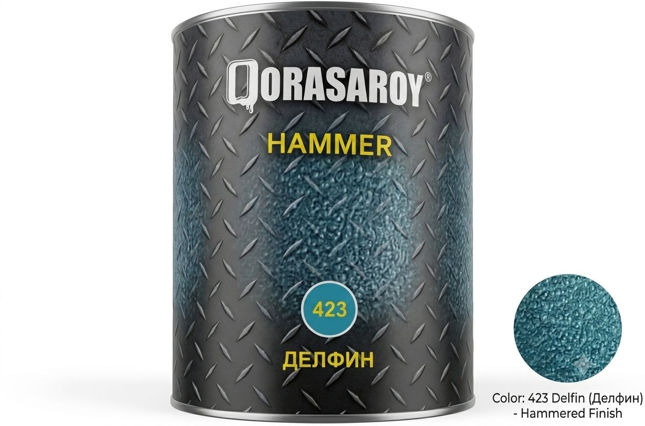 Декоративная Краска Qorasaroy Hammer 423 Дельфин 2 Кг