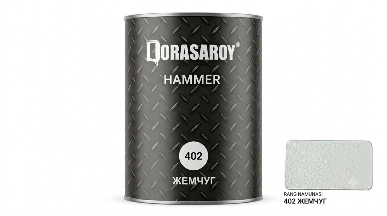 Декоративная Краска Qorasaroy Hammer 402 Жемчужная 2 Кг