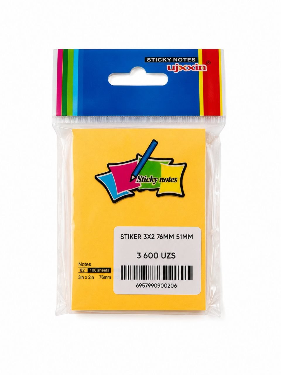 КЛЕЙКИЕ ЛИСТКИ ДЛЯ ЗАМЕТОК (STICKY NOTES) 76 × 51 ММ